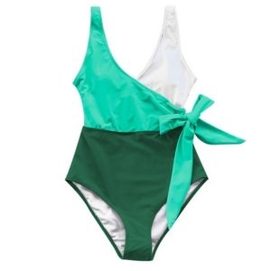 Cupshe Green And White color block One-Piece